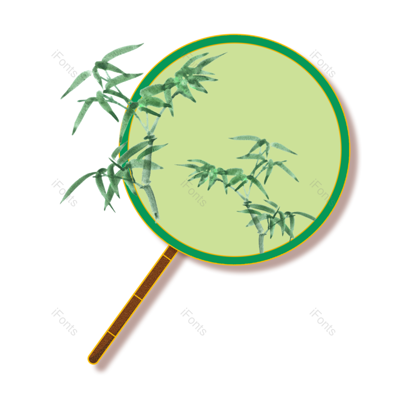 水墨图片,中国风元素,扇子PNG,古风免抠素材